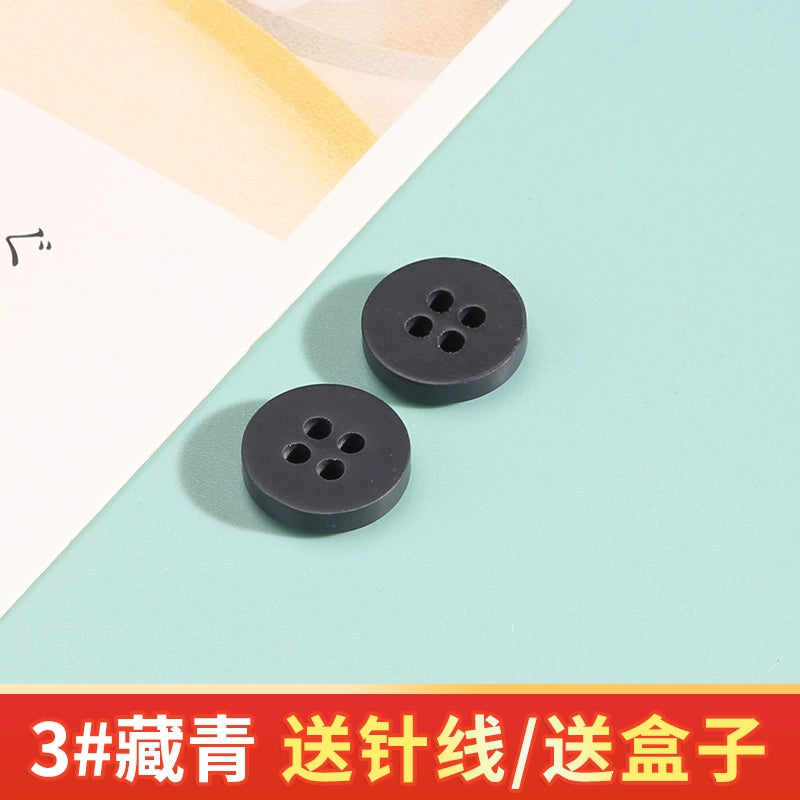 3330★  Shirt Resin Round Button Color Shirt Cardigan Versatile Buttons High-end Men's and Women's Clothes Cuffs Neckline Buttons