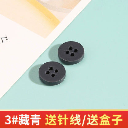 3330★  Shirt Resin Round Button Color Shirt Cardigan Versatile Buttons High-end Men's and Women's Clothes Cuffs Neckline Buttons