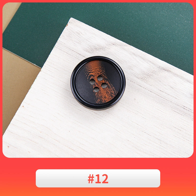 3443★ Botón redondo de resina versátil, botón de abrigo de lana, botón de gabardina para mujer, botón de pantalón de traje para hombre