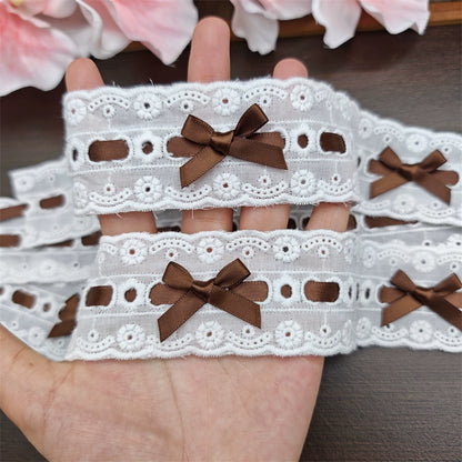 3552★ Ancho 4,5 cm Lazo multicolor Encaje Ropa Cinta Algodón Bordado Lolita Encaje DIY Accesorios hechos a mano