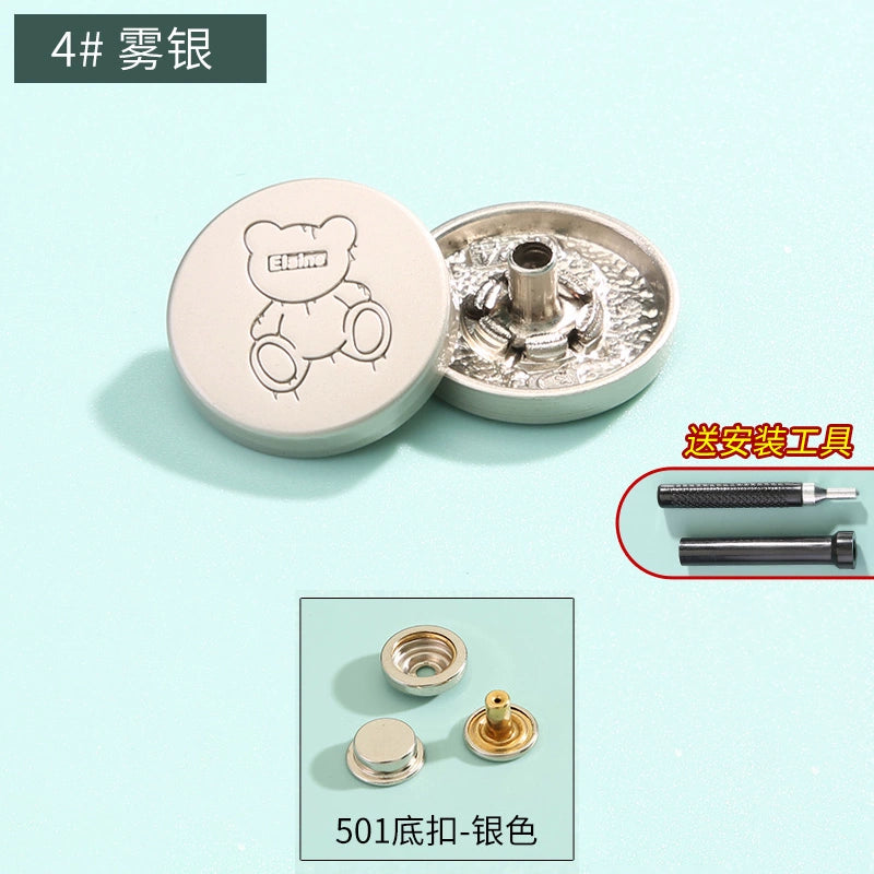 3410★ Boutons pression haut de gamme sans couture pour vêtements pour femmes, boutons mère et enfant, boutons quatre en un, boutons de doudoune, boutons boutons, boutons cachés invisibles.
