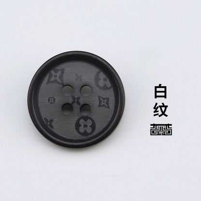 3439★ Abrigo de traje para mujer, botones decorativos de alta gama, botones redondos, ropa, chaqueta, suéter, traje, botones negros, botones de resina