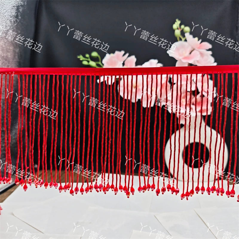 Tubo de cuentas de industria pesada de 15 cm de ancho, colgante de encaje de cristal, accesorios de ropa para vestido de novia, accesorios de bricolaje