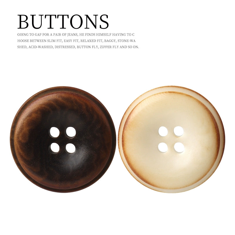 3284★  Coffee burnt edge fruit buttons versatile high-end woolen coat trench coat buttons suit dress jacket four-eye buttons