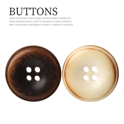 3284★  Coffee burnt edge fruit buttons versatile high-end woolen coat trench coat buttons suit dress jacket four-eye buttons