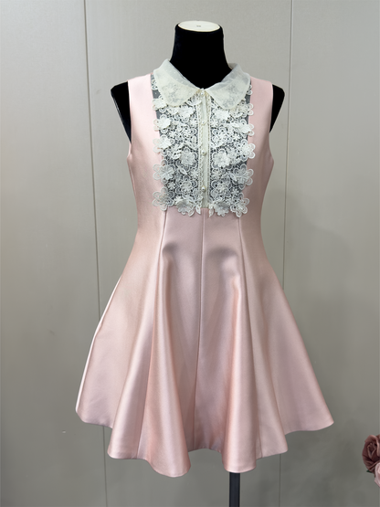 8025★  Department of the same dress as the golden wind star, lace three-dimensional embroidered high-waisted retro tutu skirt