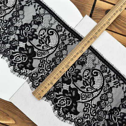 3741 Ancho 17CM Hilo prensado Pestañas Encaje Accesorios DIY Hecho a mano Cortina Ropa Falda Tela de boda