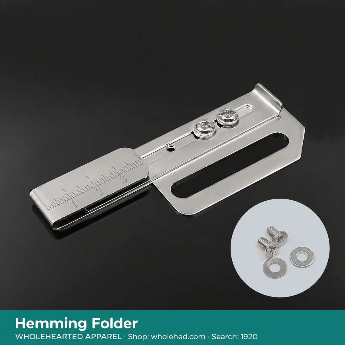 1920★ Adjustable Hemming Folder for 3-Needle 5-Thread Coverstitch Machine, Sewing Attachment