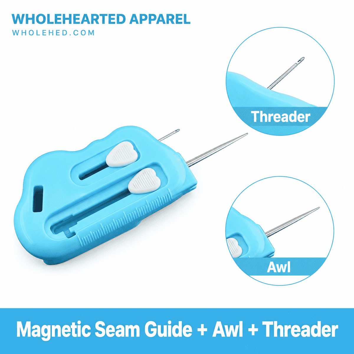 1618★ Multifunctional strong magnetic plastic regulation rib crimping awl thread remover threading device sewing accessories.