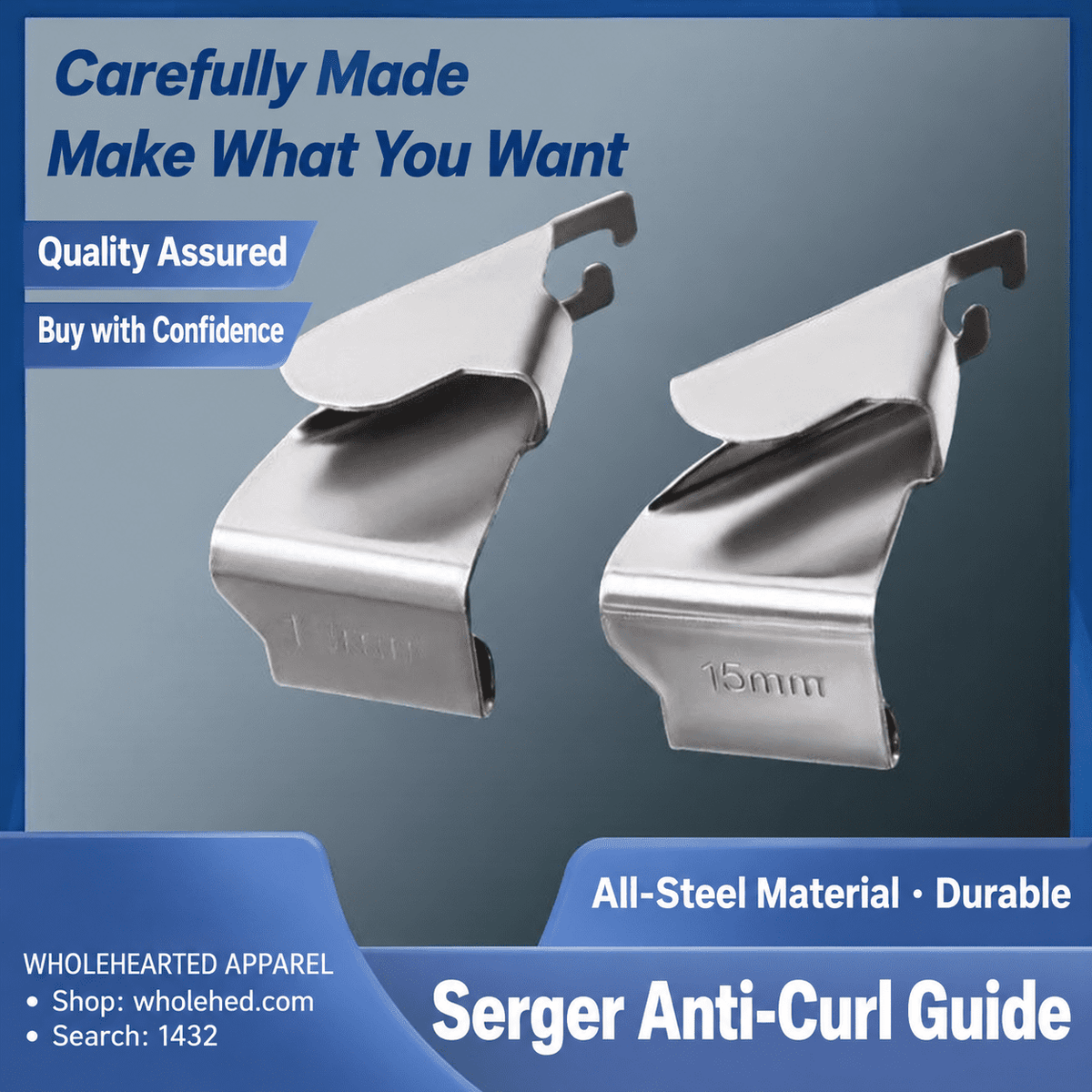 1432★ Serger Anti-Curl Guide Attachment for Overlock Sewing Machines