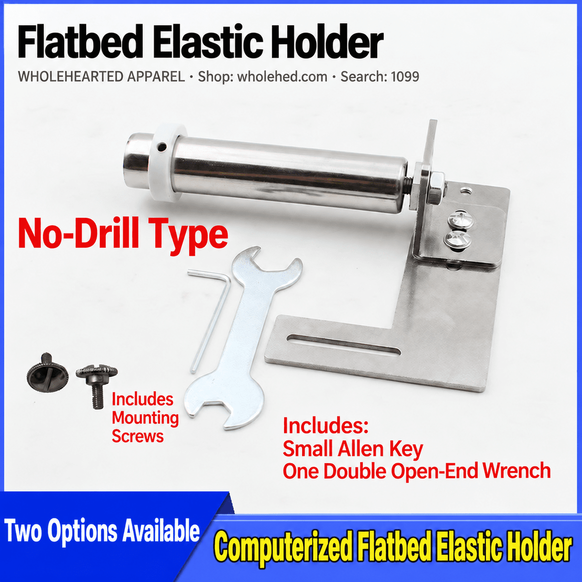 1099★ New Computerized Flatbed Sewing Machine Elastic Holder for Cuffs and Hems.