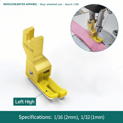 1780★ Yellow Plastic High-Low Presser Foot for Computer Sewing Machine, Topstitching and Waistband Sewing Durable Gold Finish.