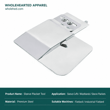 1044★ Handmade Sleeve Placket Tool for Cuffs, Waistbands, Front Plackets & Facing Seams.