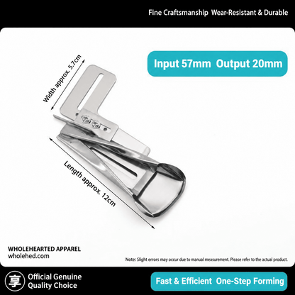 1784★ Guide-ourlet triple réglable tout acier pour machines à coudre à plat, adapté aux ourlets de pantalons et aux tissus fins à épais.