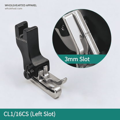 1738★ Double-Spring Grooved Compensating Presser Foot for Industrial Lockstitch Machines, Cording & Piping.
