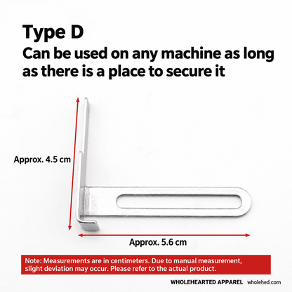 1767★ Adjustable Square Head Hemming Guide for Three-Needle Five-Thread Coverstitch Machine Sleeves and Necklines.