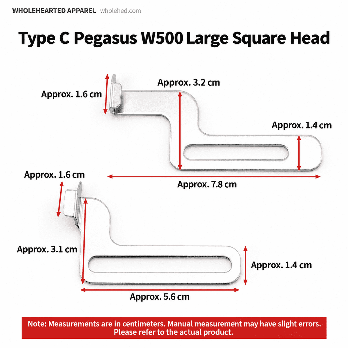 1767★ Adjustable Square Head Hemming Guide for Three-Needle Five-Thread Coverstitch Machine Sleeves and Necklines.