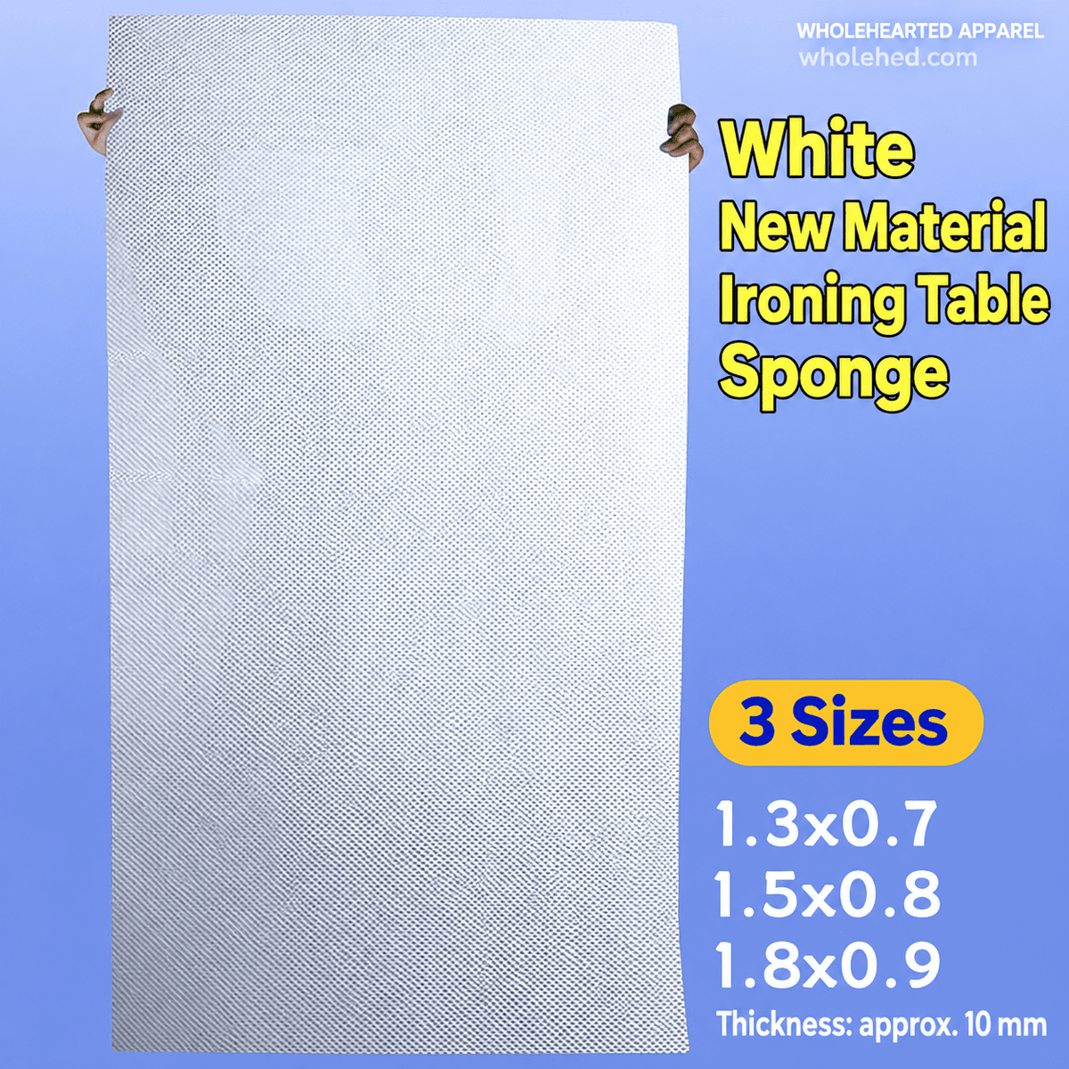 1714★ Low-Density Heat-Resistant Elastic Ironing Table Sponge, Colorfast Breathable Water-Draining Pad.