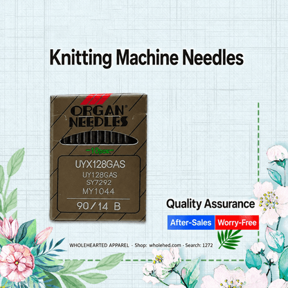1272★ Organ Needles for 3-Needle 5-Thread Coverstitch and Small Square-Head Chainstitch Machines.