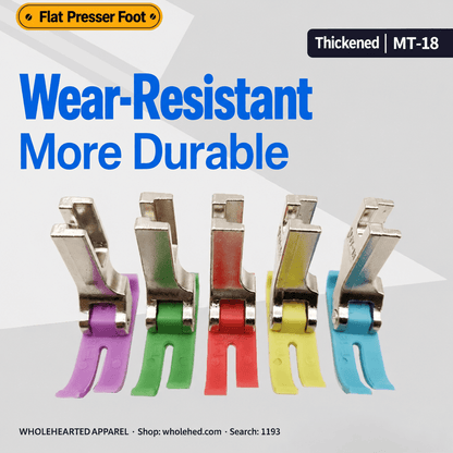 1193★ MT-18 Thickened Wear-Resistant Plastic Presser Foot for Industrial Computerized Lockstitch Sewing Machines.
