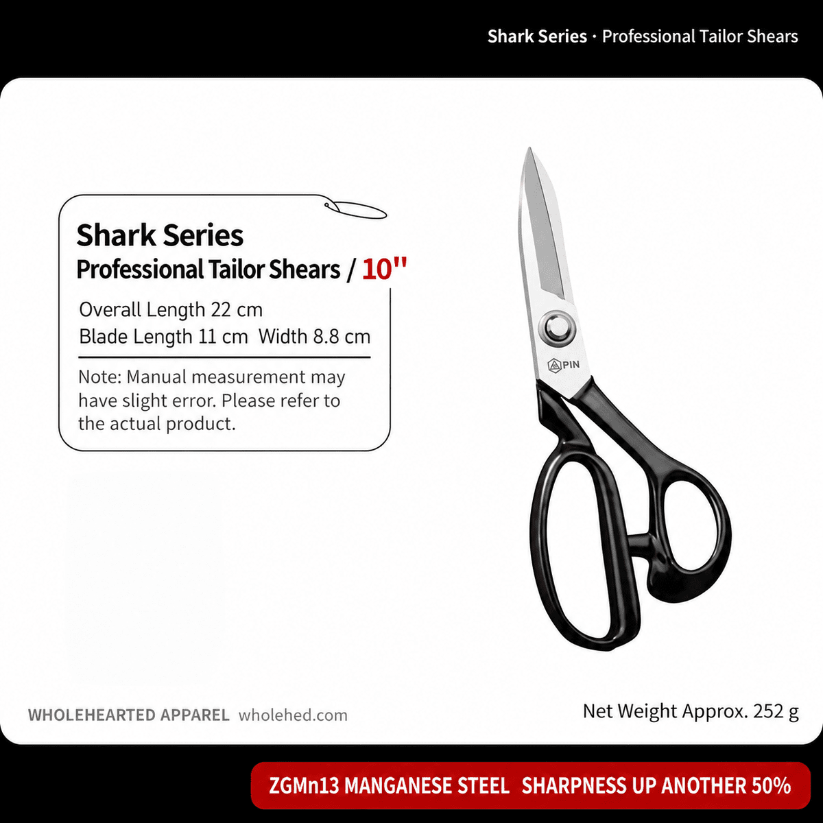 1701★ Large Tailor Scissors for Thick Fabric, Sewing, Garment Cutting, Home & Industrial Use.