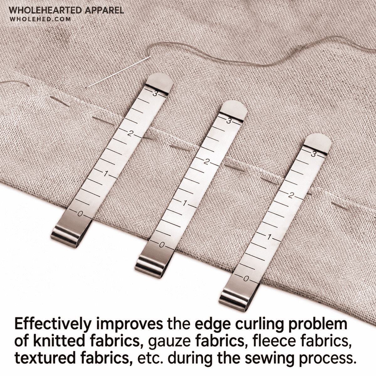 1663★ Metal Sewing Hemming Clip Sewing Clip 3 Inch Measuring Ruler Quilting Clip Fixed Ruler DIY Sewing Fixed Marker.
