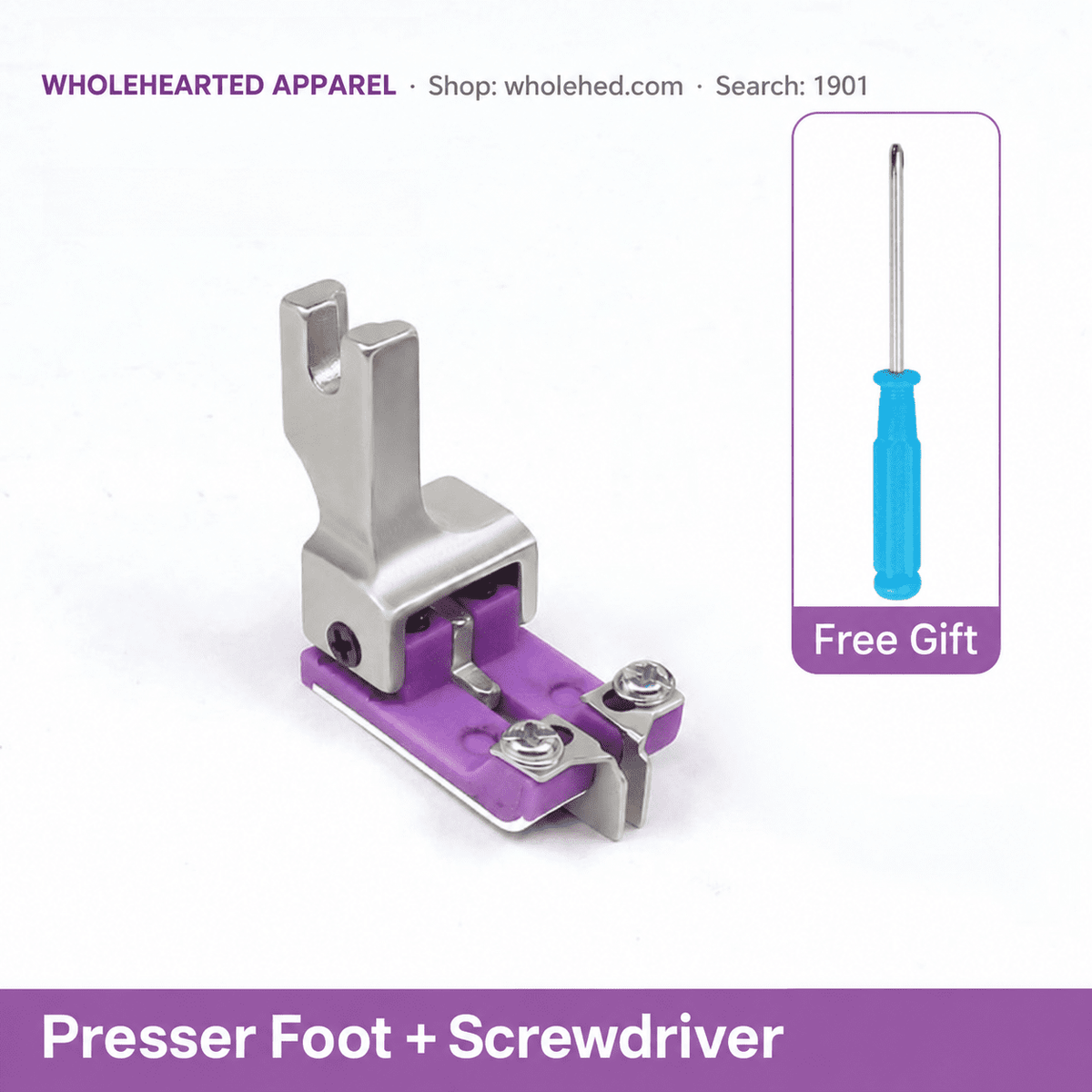 1901★ Adjustable Left/Right Teflon High-Low Presser Foot with Edge Guide for Topstitching