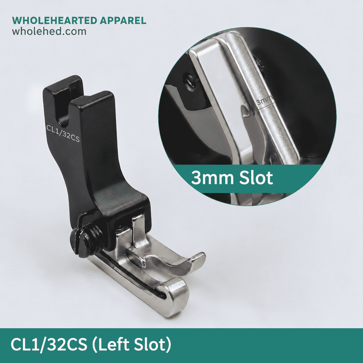 1738★ Double-Spring Grooved Compensating Presser Foot for Industrial Lockstitch Machines, Cording & Piping.