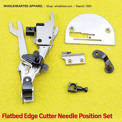 1051★ Flatbed Sewing Machine Edge Cutter Conversion Kit with Needle Positioning Components.