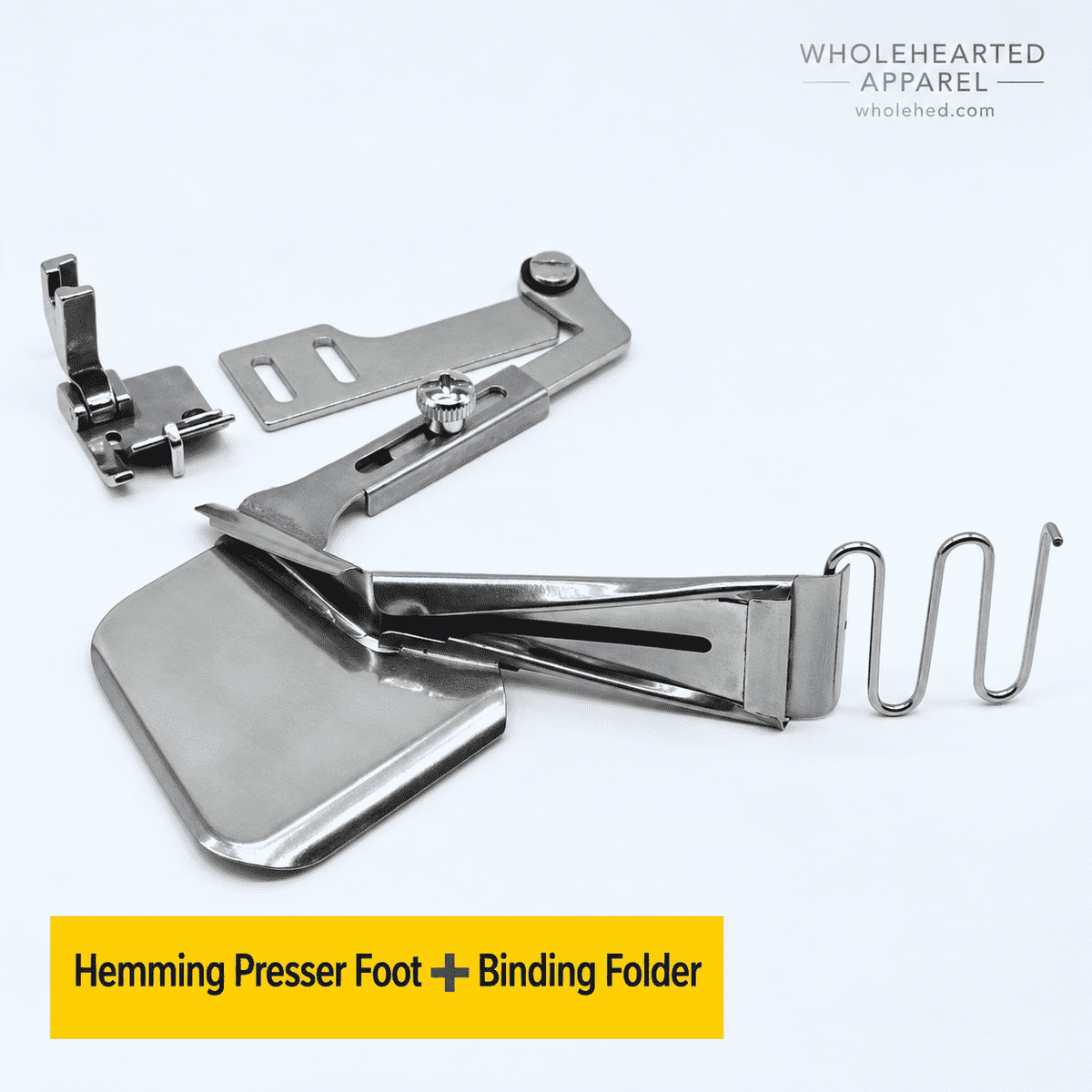 1691★ Adjustable Hemming Attachment for Flatbed Sewing Machine No Needle Plate Replacement with Hemming Presser Foot.