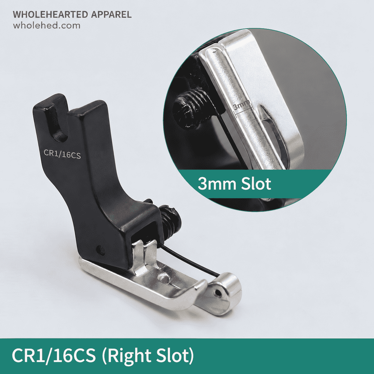 1738★ Double-Spring Grooved Compensating Presser Foot for Industrial Lockstitch Machines, Cording & Piping.