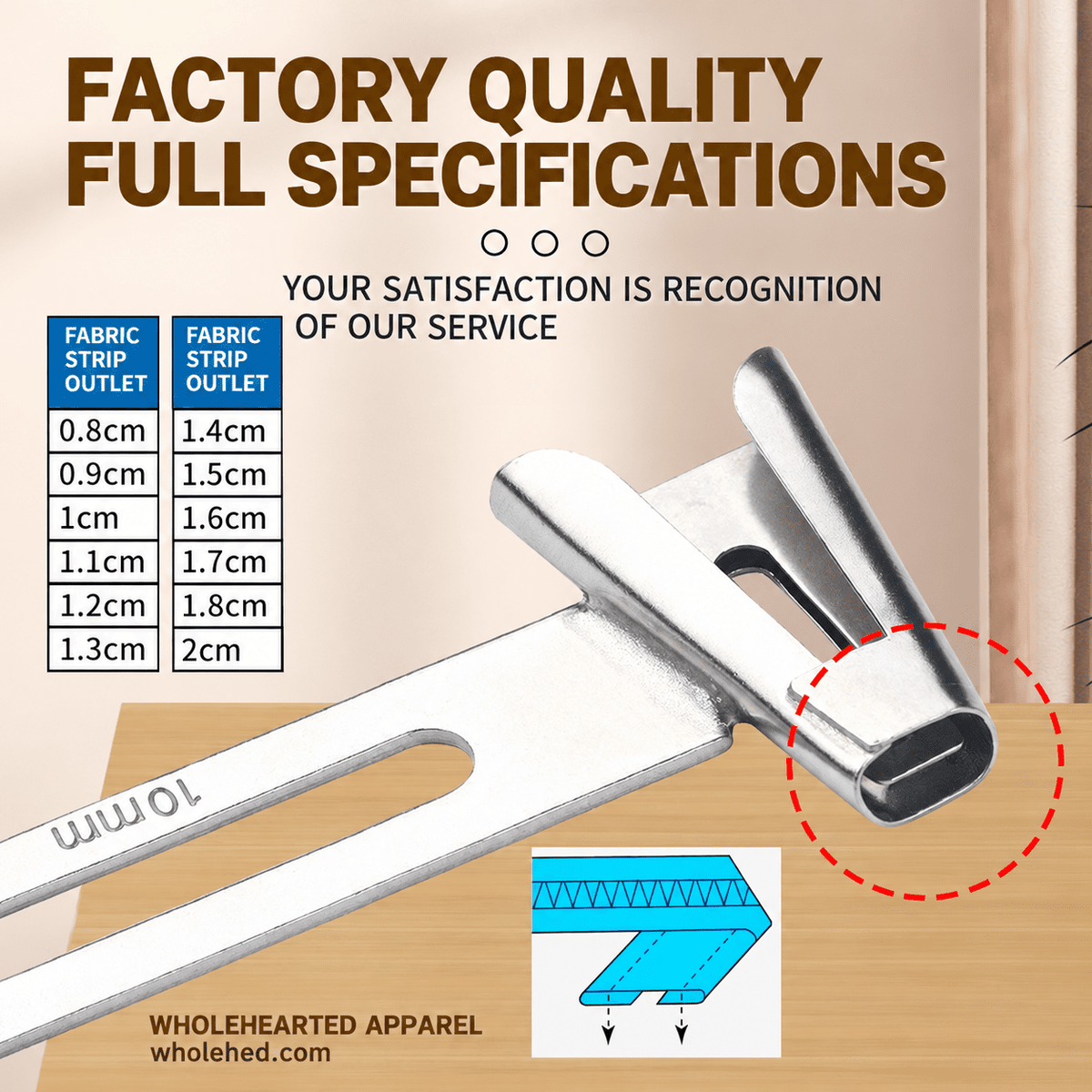 1478★ Garment Cutting Machine Belt Loop Folder Attachment for Waistband and Loop Sewing.