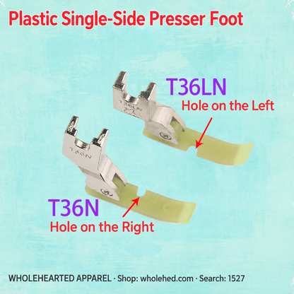 1527★ All-Steel Single-Side Zipper Presser Foot for Flatbed Sewing Machines, P36N Right-Side / P36LN Left-Side