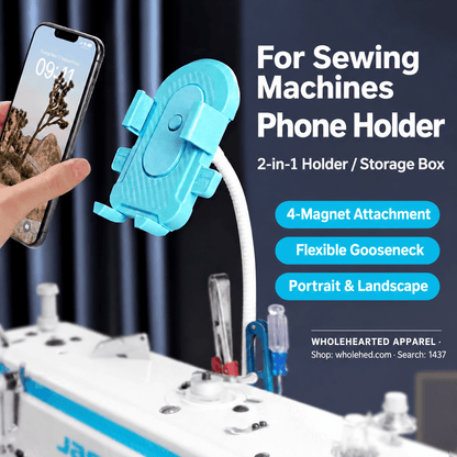 1437★ Stoßfeste magnetische Handyhalterung für Industrie-, Overlock- und Coverstichmaschinen, um 360° verstellbar