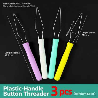 1900★ Alat pemasang benang kancing dengan gagang plastik untuk pembuatan pakaian, menjahit, dan kerajinan DIY