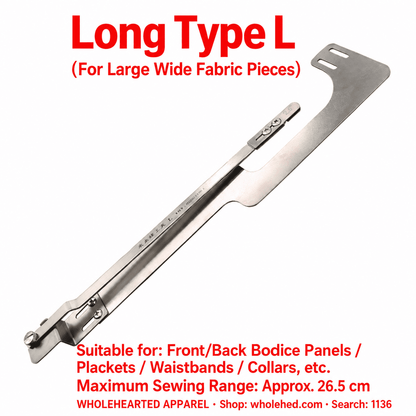 1136★ Industrial Flatbed Sewing Machine Edge-Stitching Guide for Plackets and Waistbands