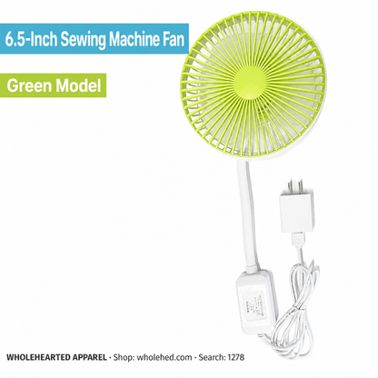 1278★ 6-Inch Sewing Machine Fan with Adjustable Speed, Strong Airflow and Dual Magnetic Mount for Industrial Sewing Machines