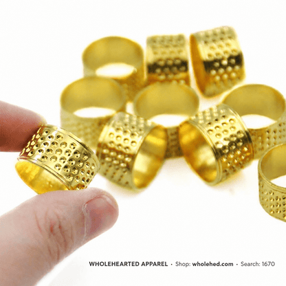 1670★ Anillo dedal clásico grueso para coser a mano, remendar y hacer punto de cruz