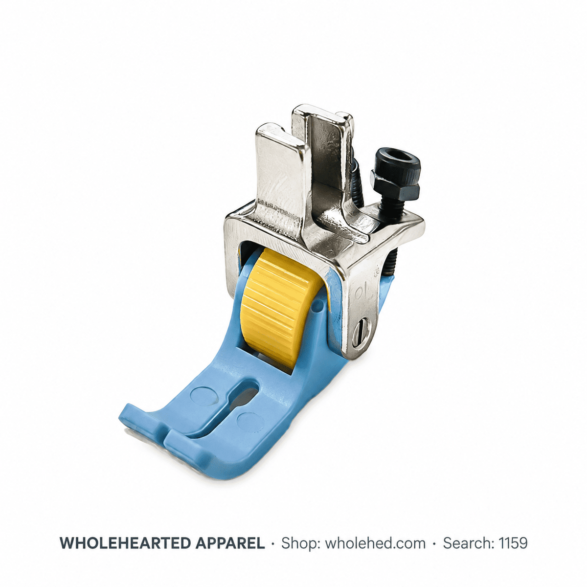 1159★ Teflon Narrow Roller Presser Foot with Plastic Sole for Flatbed Sewing Machines, Suitable for Thin and Thick Fabrics