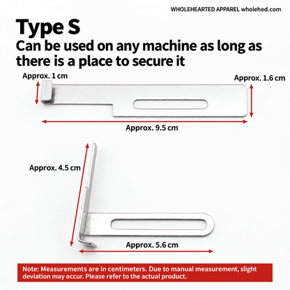 1767★ Adjustable Square Head Hemming Guide for Three-Needle Five-Thread Coverstitch Machine Sleeves and Necklines.