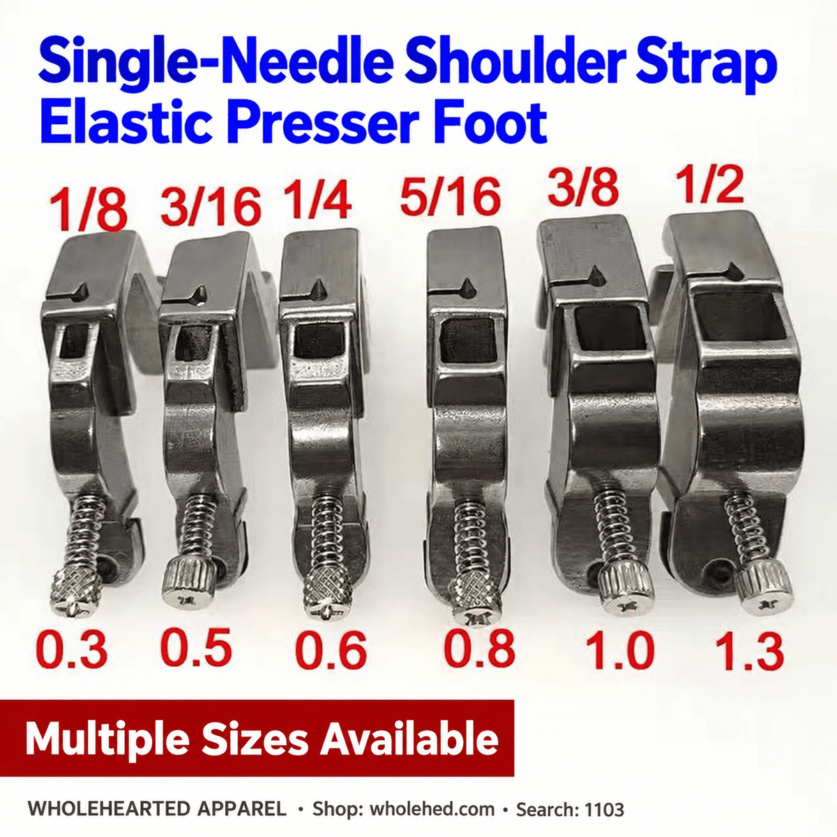 1103★ All-Steel Elastic Presser Foot for Shoulder Straps and Elastic Bands, Industrial Sewing Machine Accessory.