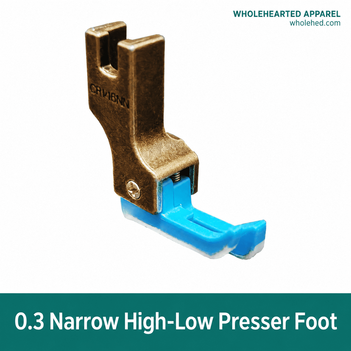 1687★ 0.2/0.3 Narrow Plastic High-Low Presser Foot for Lockstitch Machines Zipper Sewing Topstitching and Edge Guiding for PTFE and Oxford Fabric.