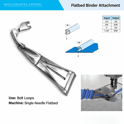 1264★ Accesorio doblador para máquina de coser plana, para cintas, tiras de hombro y trabillas de cinturón.