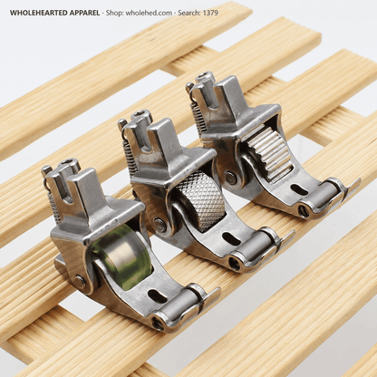 1379★ All-Steel Double-Roller Presser Foot for Flatbed Sewing Machines, Heavy Fabrics, Leather, Curtains and Padded Jackets