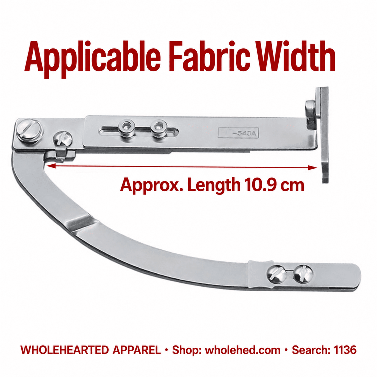 1136★ Industrial Flatbed Sewing Machine Edge-Stitching Guide for Plackets and Waistbands