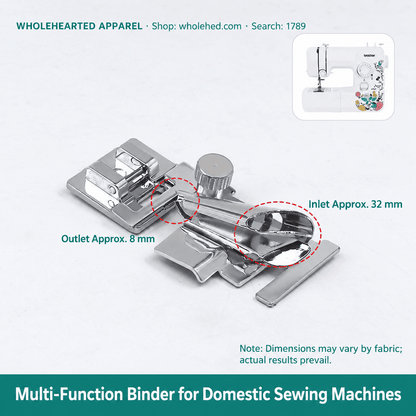 1789★ Nuovo piedino premistoffa multifunzione per bordatura per macchine da cucire domestiche, compatibile con l'accessorio bordatore Juki Brother e Singer.