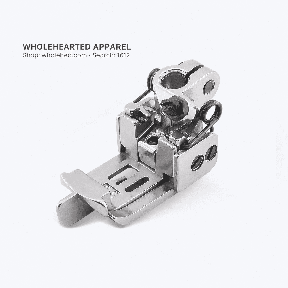 1612★ All-Steel High-Low Grooved Presser Foot with 5.6 mm Needle Spacing for 3-Needle 5-Thread Coverstitch Machines, Suitable for Thick and Thin Fabrics.