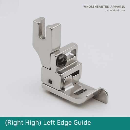 1744★ Premium All-Steel Adjustable High/Low Presser Foot for Computerized Flat-Bed Sewing Machines with Knife-Edge Guide for Edge Stitching.