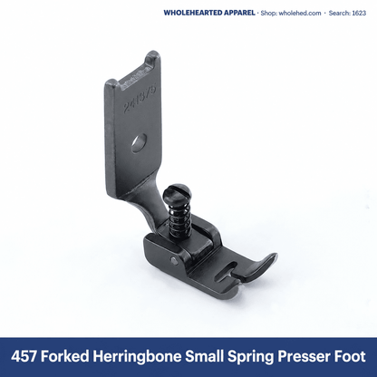 1623★ All-Steel Spring Presser Foot for Herringbone Sewing Machines, Flat-Opening and Forked Styles, Small/Medium/Large