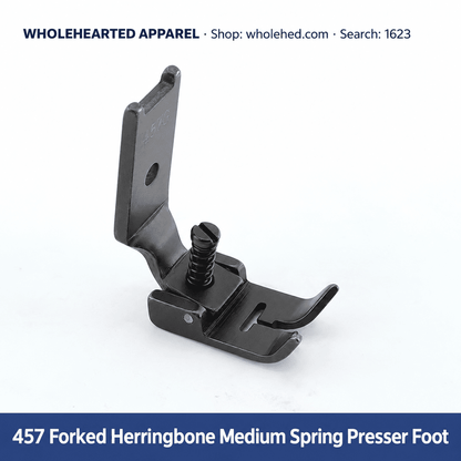 1623★ All-Steel Spring Presser Foot for Herringbone Sewing Machines, Flat-Opening and Forked Styles, Small/Medium/Large